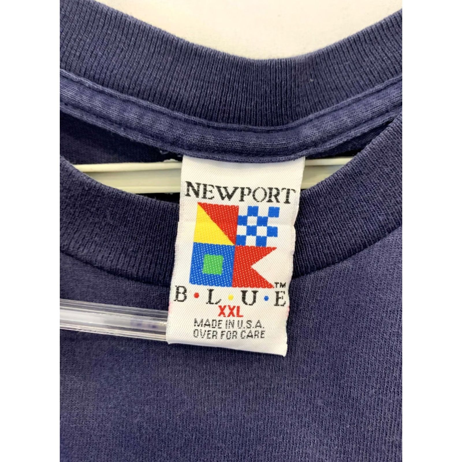 Vintage VINTAGE Newport Blue XXL Graphic T-Shirt Navy Made in USA Logo Short Sleeve Mens Size US XXL / EU 58 / 5 - 3 Thumbnail