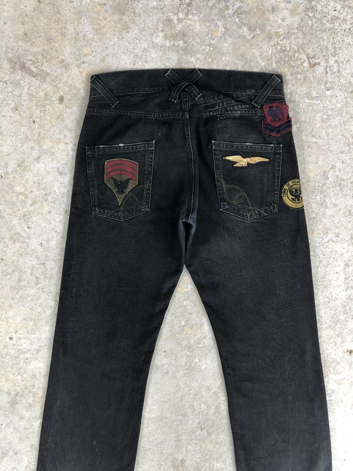 Dolce & Gabbana Dolce Gabbana Waxed Denim Wide Patchwork Size US 32 / EU 48 - 8 Thumbnail