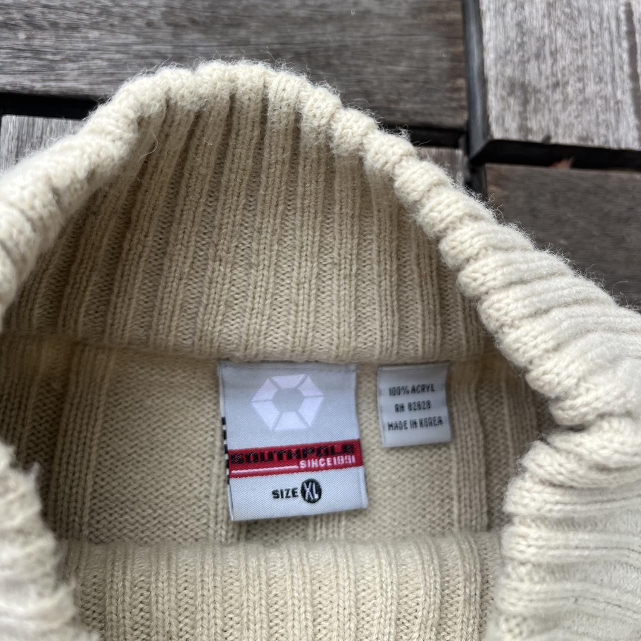 Southpole Men’s Cream Turtleneck Southpole Sweater with Logo Detailing Size US XL / EU 56 / 4 - 4 Thumbnail
