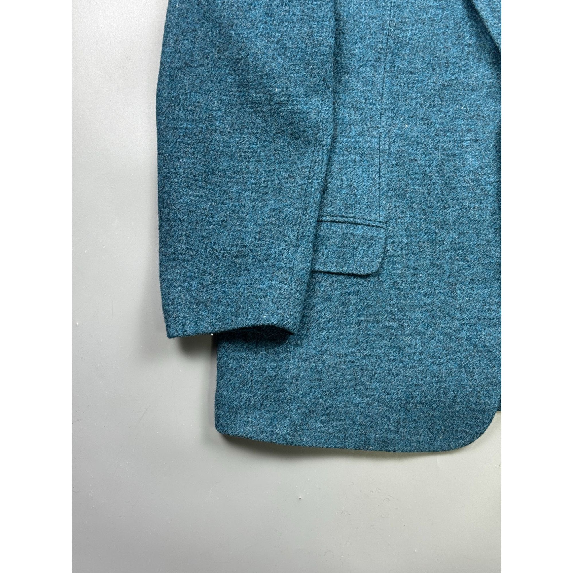 Harris Tweed Harris Tweed For Walbusch Teal Tweed Blazer (Y1244) Size 46R - 2 Thumbnail