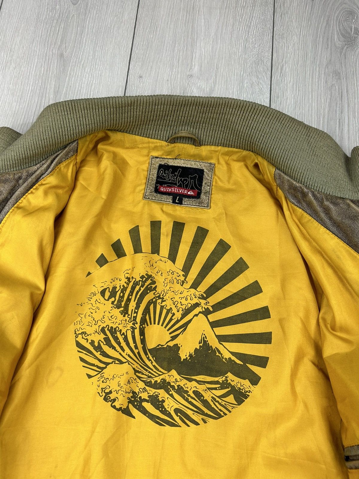 Quiksilver × Vintage Quiksilver Vintage Leather Jacket Size L Size US L / EU 52-54 / 3 - 6 Thumbnail