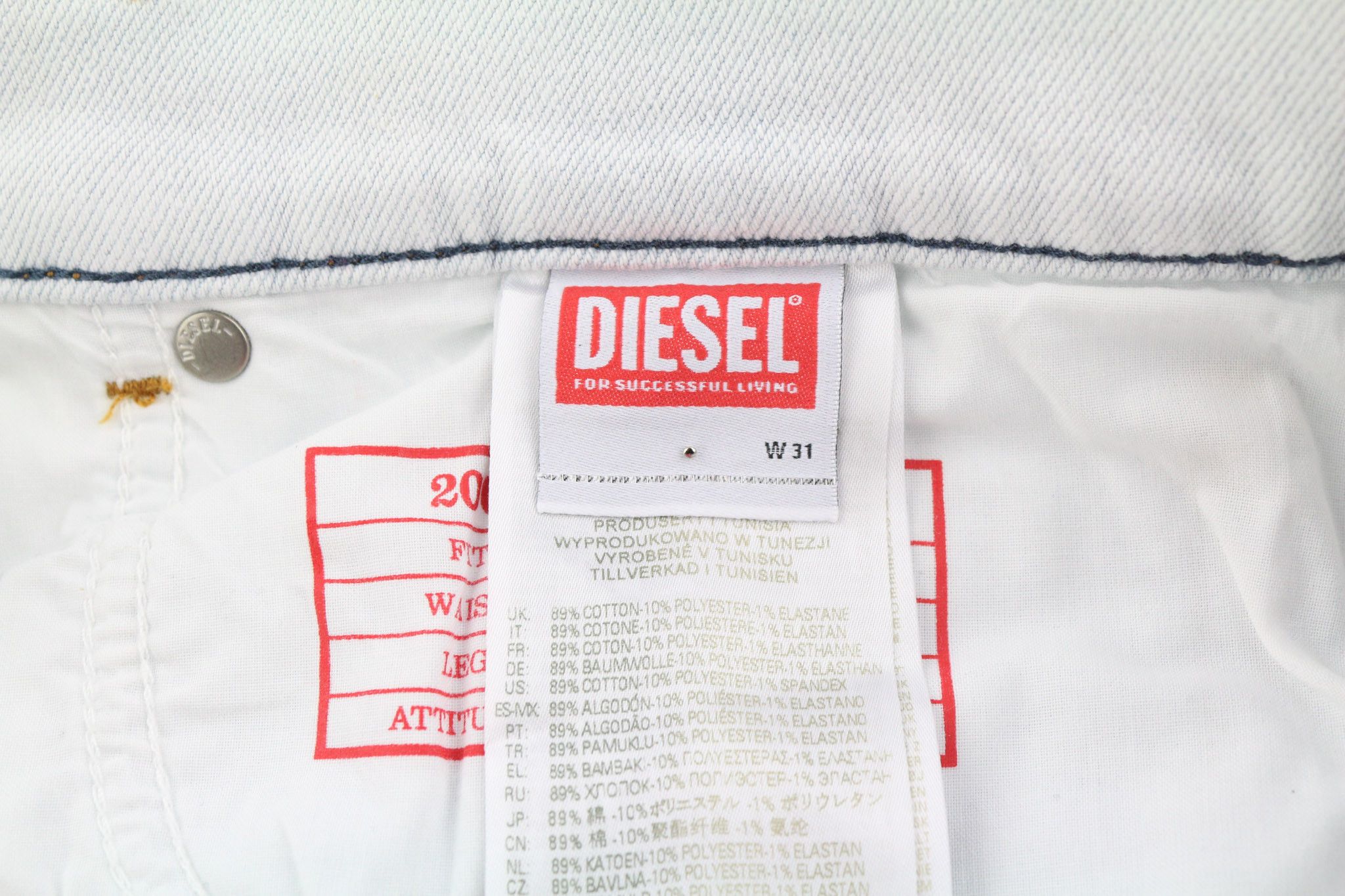Diesel 2005 D-FINING 09C06 W31/L34 Tapered 40419 Size US 31 - 10 Thumbnail