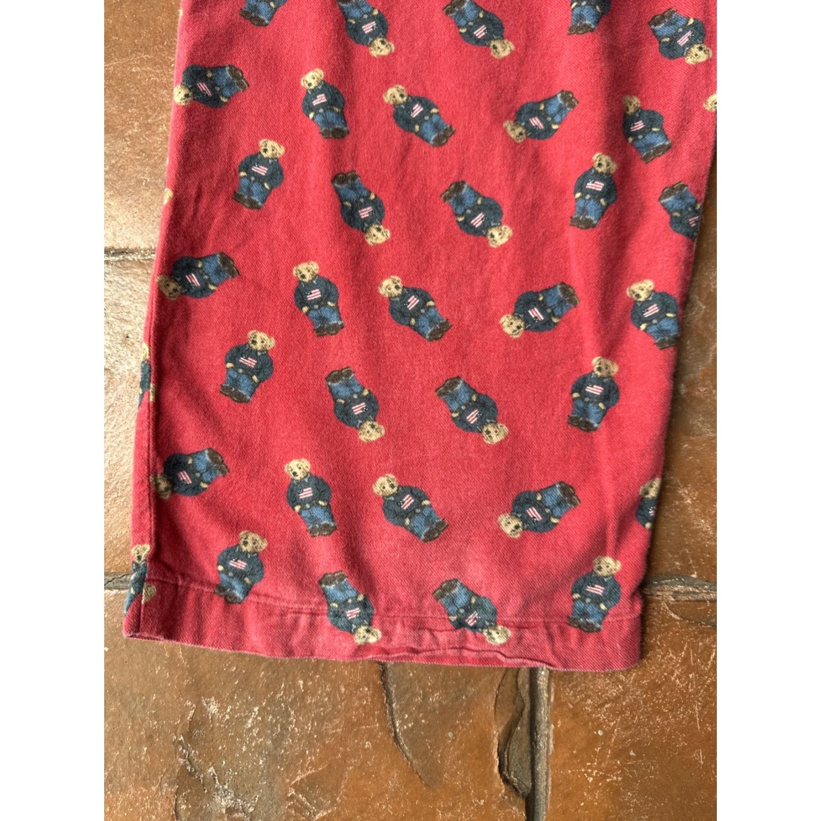 Polo Ralph Lauren VINTAGE Polo Bear Lounge Pants Men’s Large Pajama Sleepwear 100% Cotton Polo Ralph Lauren Bear Graphic Print Nightwear Mens Size US L / EU 52-54 / 3 - 7 Thumbnail