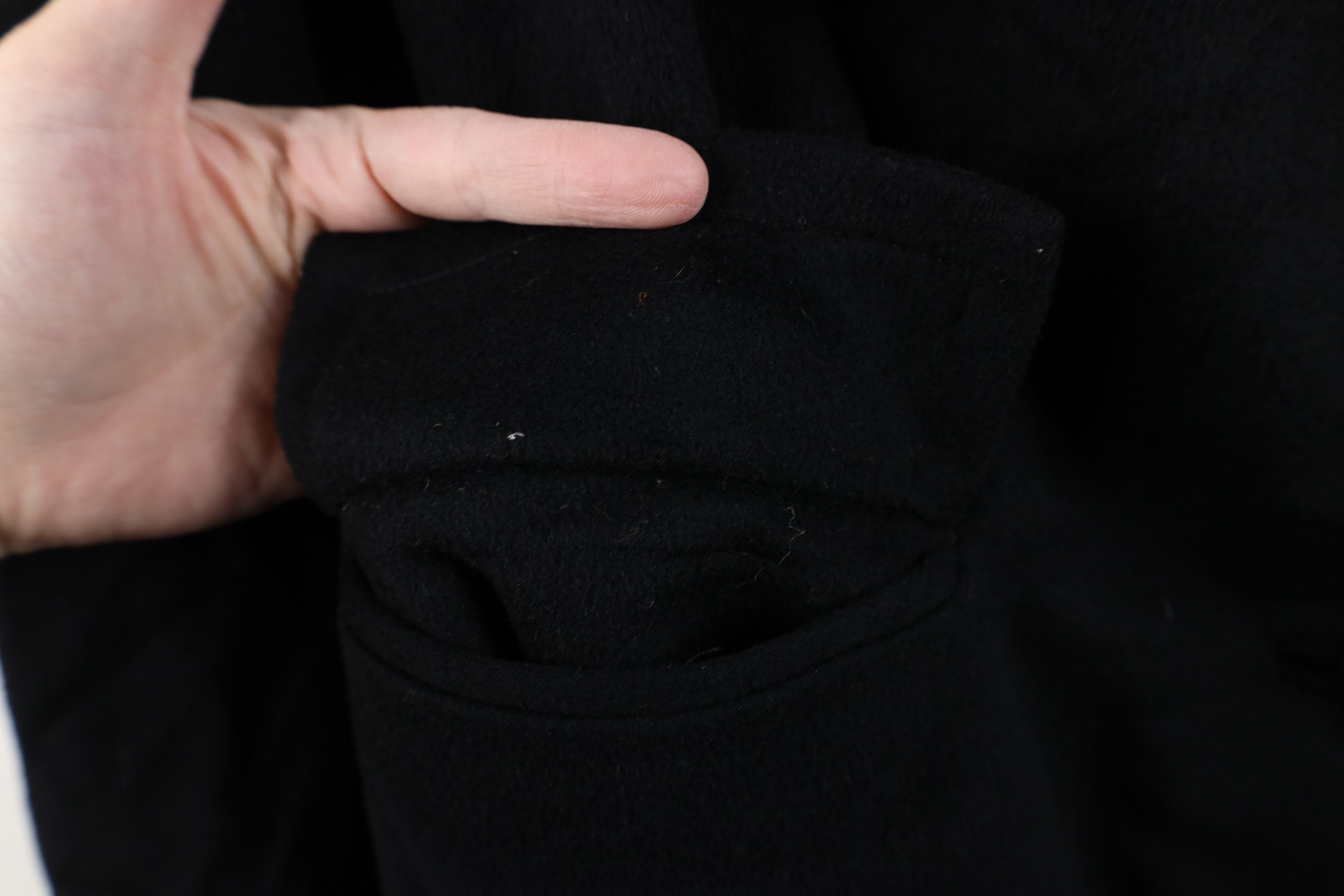 Vintage Vintage 50s 60s Collar Wool Trench Coat Jacket Black USA Size M / US 6-8 / IT 42-44 - 4 Thumbnail