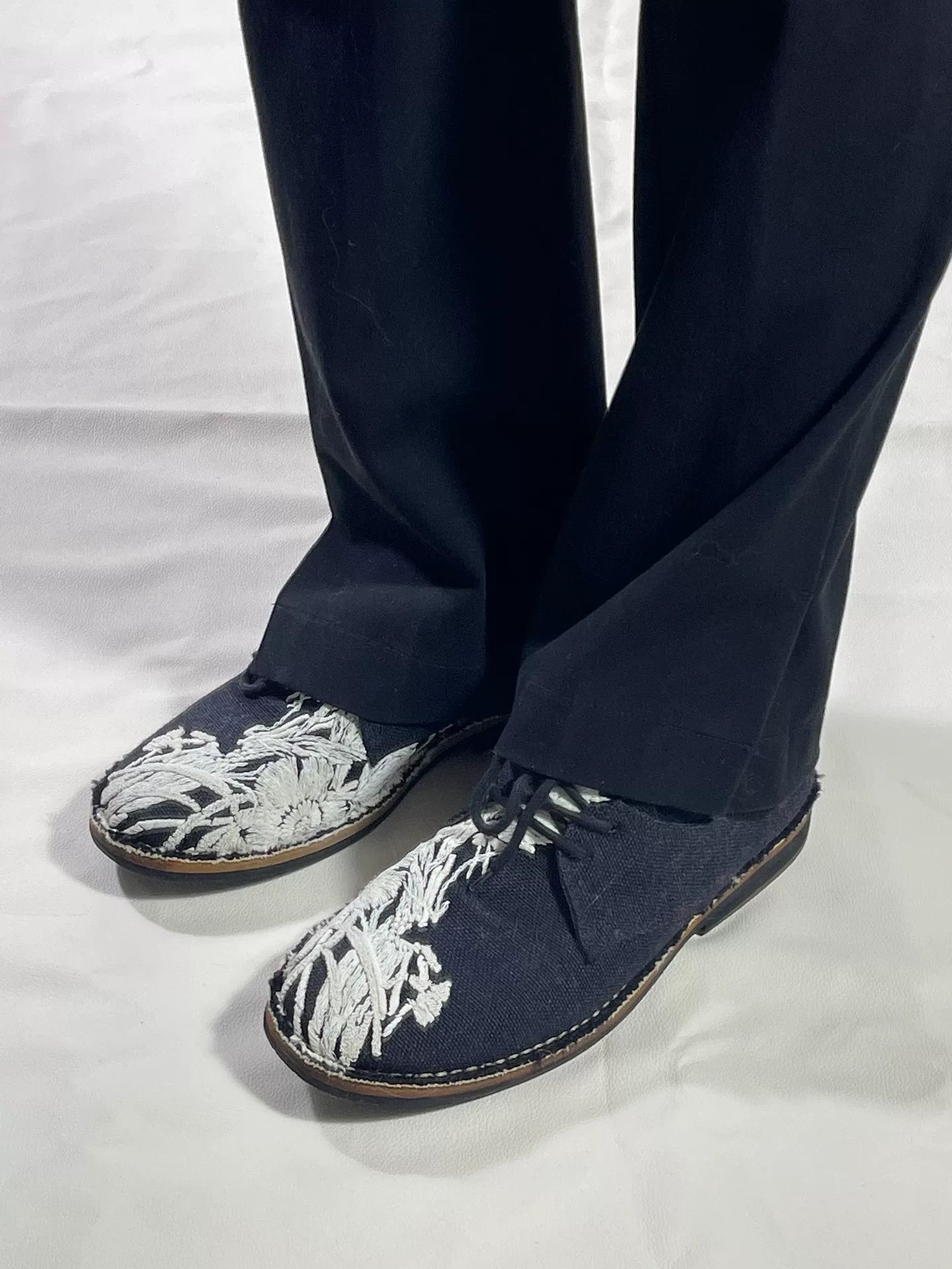 Ann Demeulemeester Ann Demeulemeester 14SS Floral Leather Shoes Size US 8 / EU 41 - 1 Thumbnail