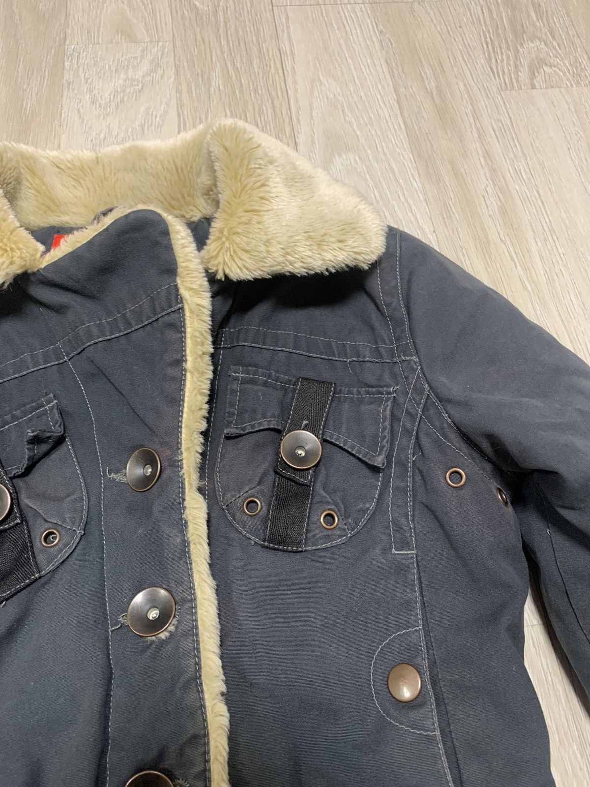 If Six Was Nine × Japanese Brand × Vintage Cropped vintage faux fur jacket, y2k, avantgarde style Size S / US 4 / IT 40 - 13 Thumbnail