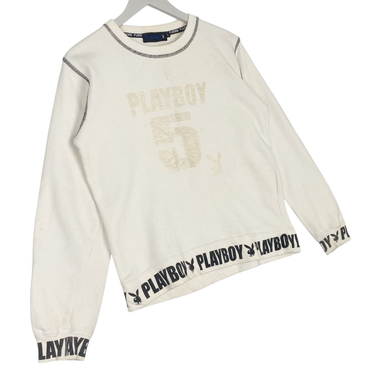 Other Vintage Playboy Bunny Shirts Beads Crewneck Sweatshirt White Size US L / EU 52-54 / 3 - 3 Thumbnail