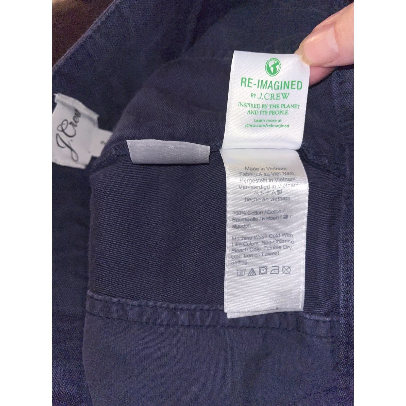J.Crew Vintage J.CREW Cotton Blue Dress Pants Women Size 2 Bohemian Front Pockets City Casual Size 26" / US 2 / IT 38 - 8 Thumbnail