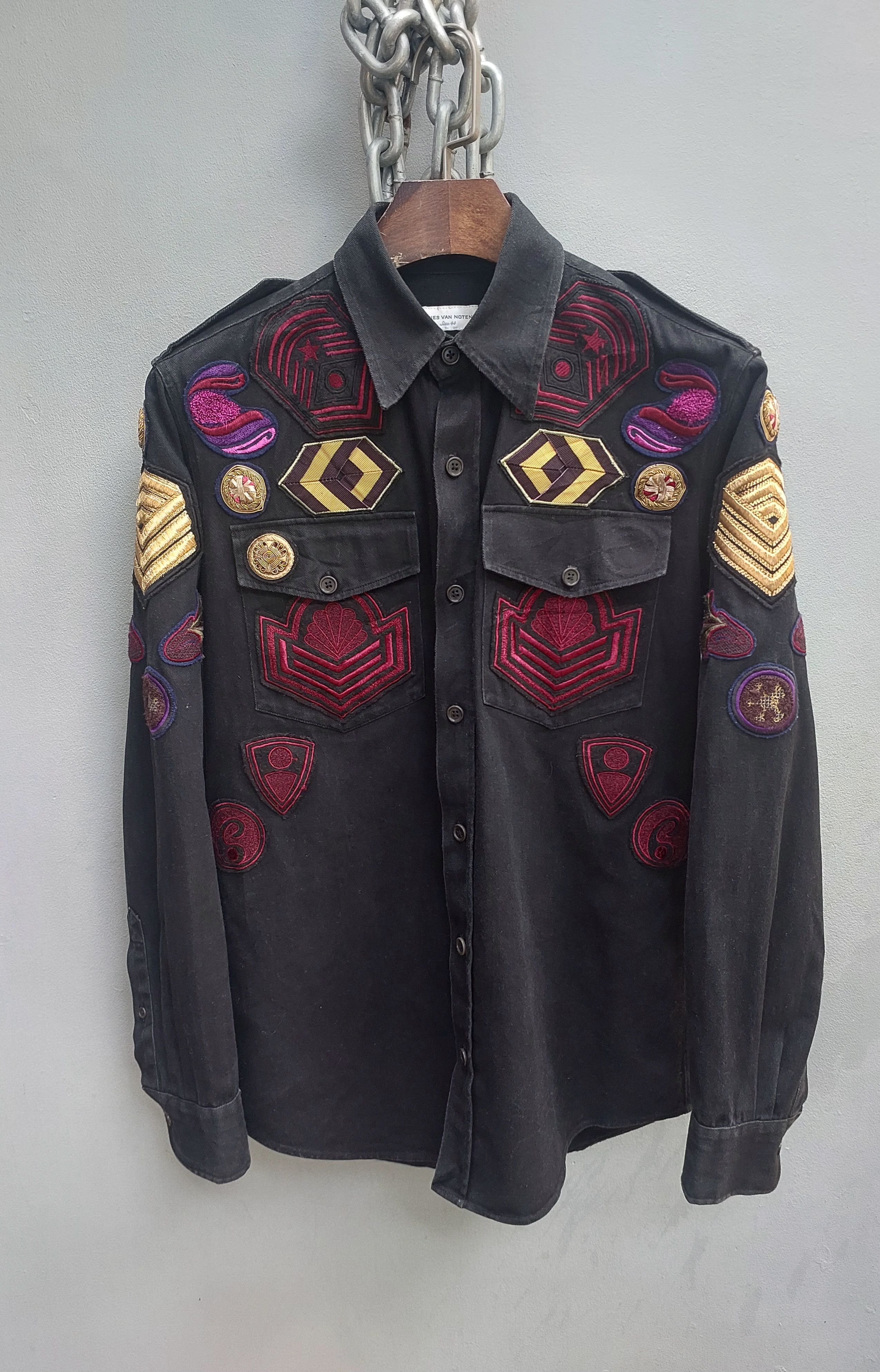 Dries Van Noten Dries Van Noten Patches detailed denim shirt Size US S / EU 44-46 / 1 - 1 Thumbnail