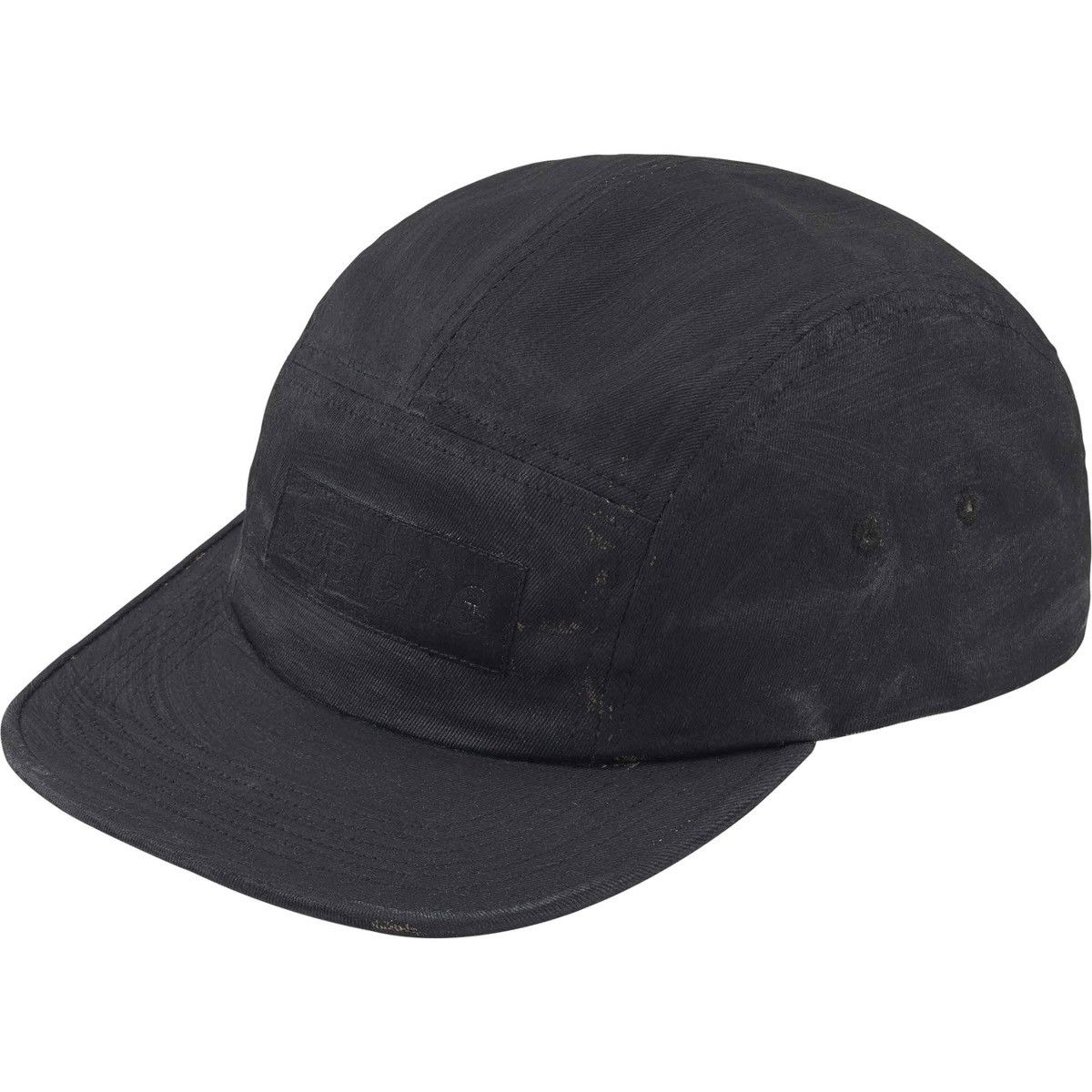 image of Mm6 Maison Margiela Painted Camp Cap in Black, Men's