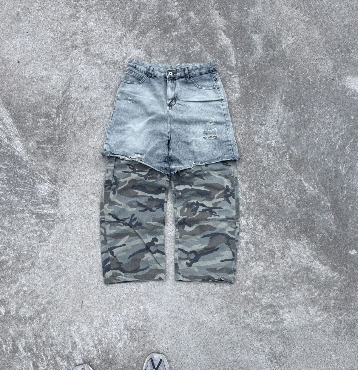 Other Vintage Y2K avantgarde streetwear oversized wide track jeans Size US 32 / EU 48 - 1 Thumbnail