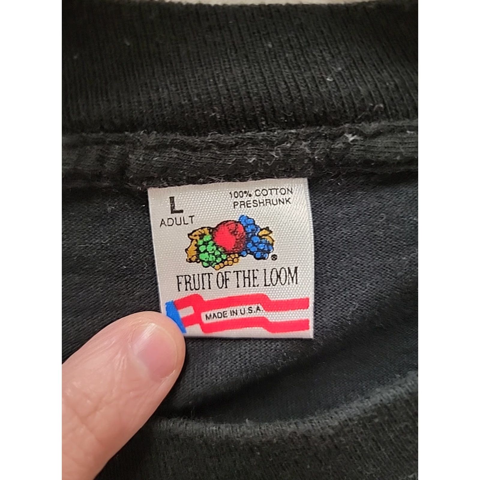 Fruit Of The Loom VINTAGE The Punisher Skull Marvel Short Sleeve Tee Shirt Mens L BLACK Skull 90s Made USA Size US L / EU 52-54 / 3 - 2 Thumbnail