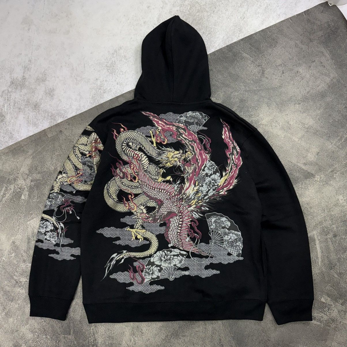 Japanese Brand Vintage sukajan dragon japanese full zip hooded black Size US XL / EU 56 / 4 - 1 Thumbnail