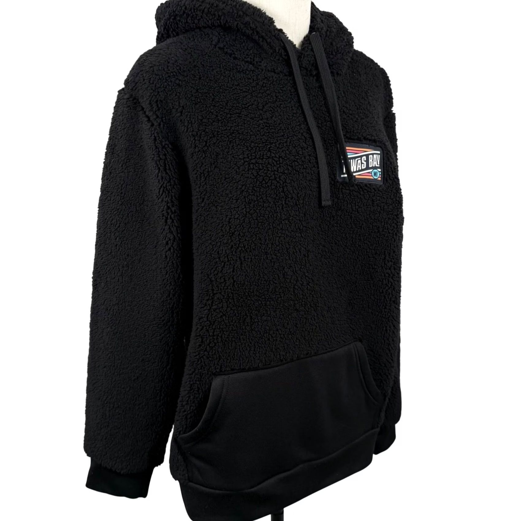 Vintage Artisans Black Fuzzy Sherpa Hoodie M Neutral Kangaroo Pocket Vacation Souvenir Size US M / EU 48-50 / 2 - 4 Thumbnail
