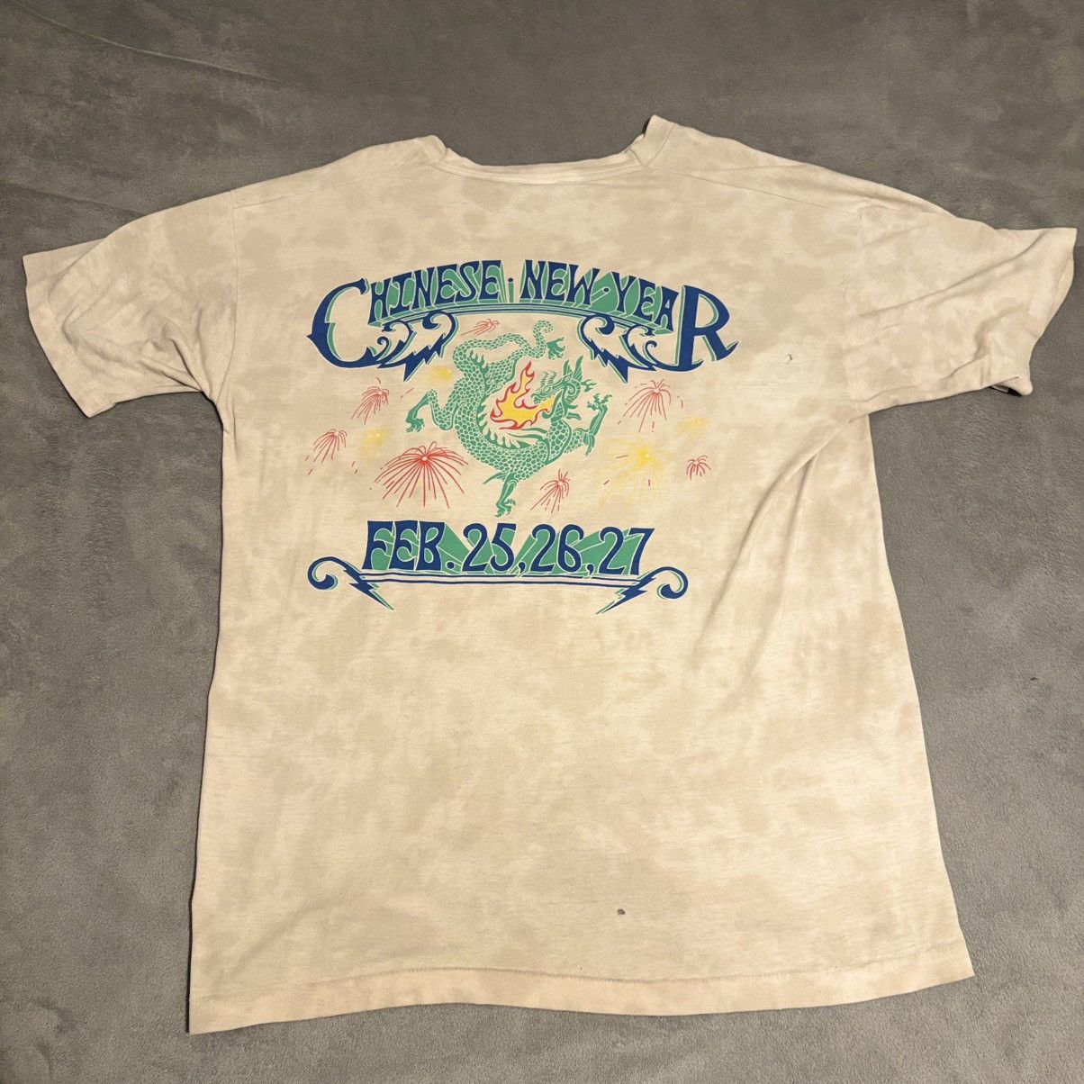 Fruit Of The Loom Vintage 1991 Grateful Dead Chinese New Year Shirt XL Rare Size US XL / EU 56 / 4 - 8 Thumbnail