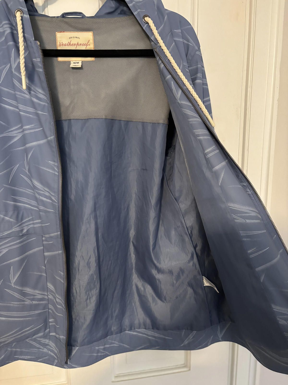Weatherproof Weatherproof Vintage Blue Patterned Rain Jacket with Hood Size S / US 4 / IT 40 - 9 Thumbnail