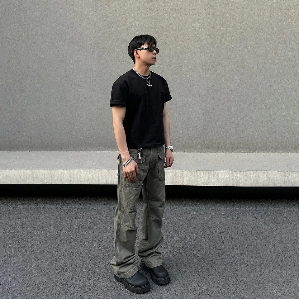 Japanese Brand × Vintage Y2k Fashion Original Vintage Pocket Loose Straight Leg Cargo Size US 31 - 2 Thumbnail