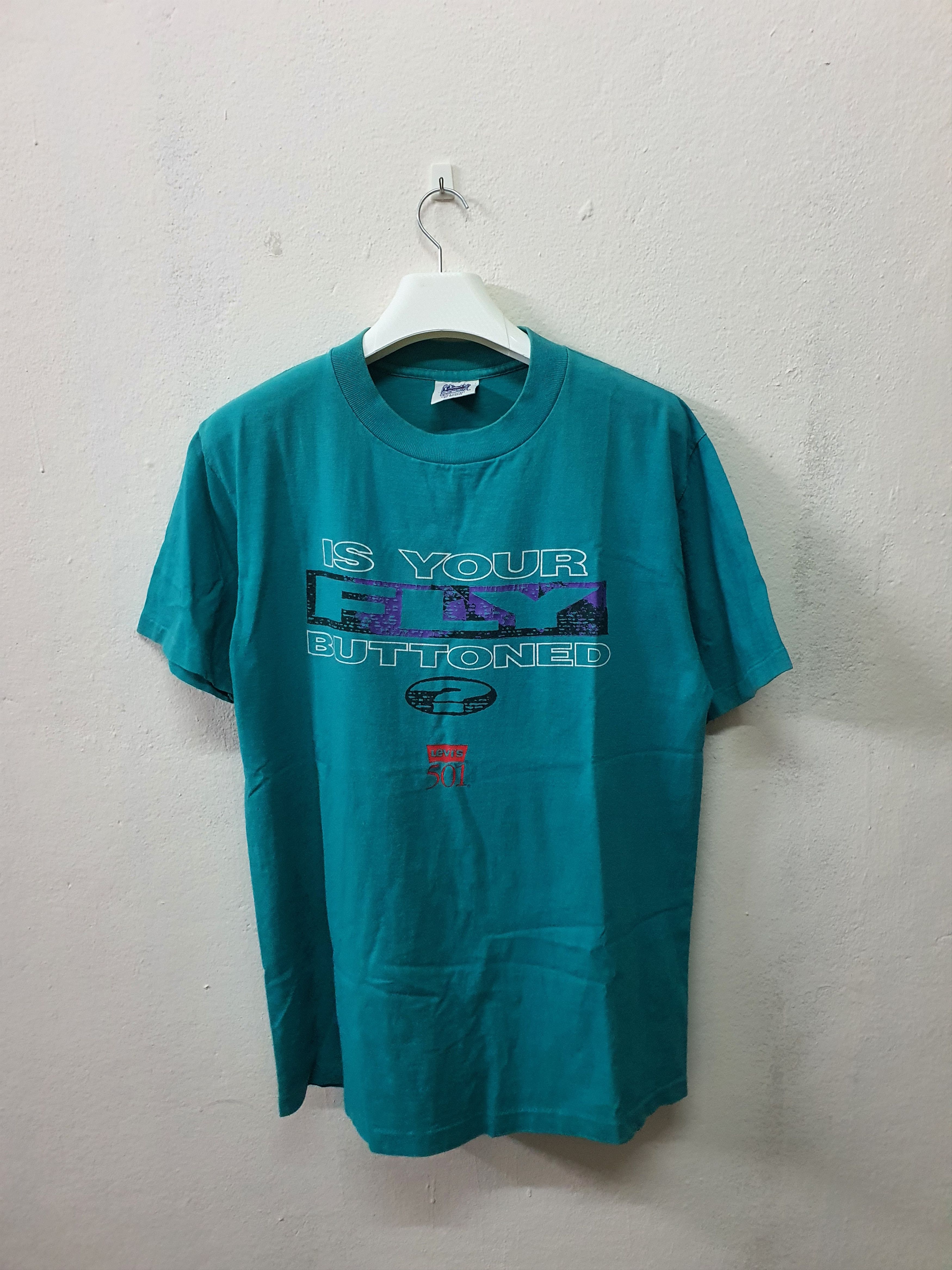 Levi's Vintage 90s Levis Is Your Fly Buttoned ? Tee Size US M / EU 48-50 / 2 - 3 Thumbnail