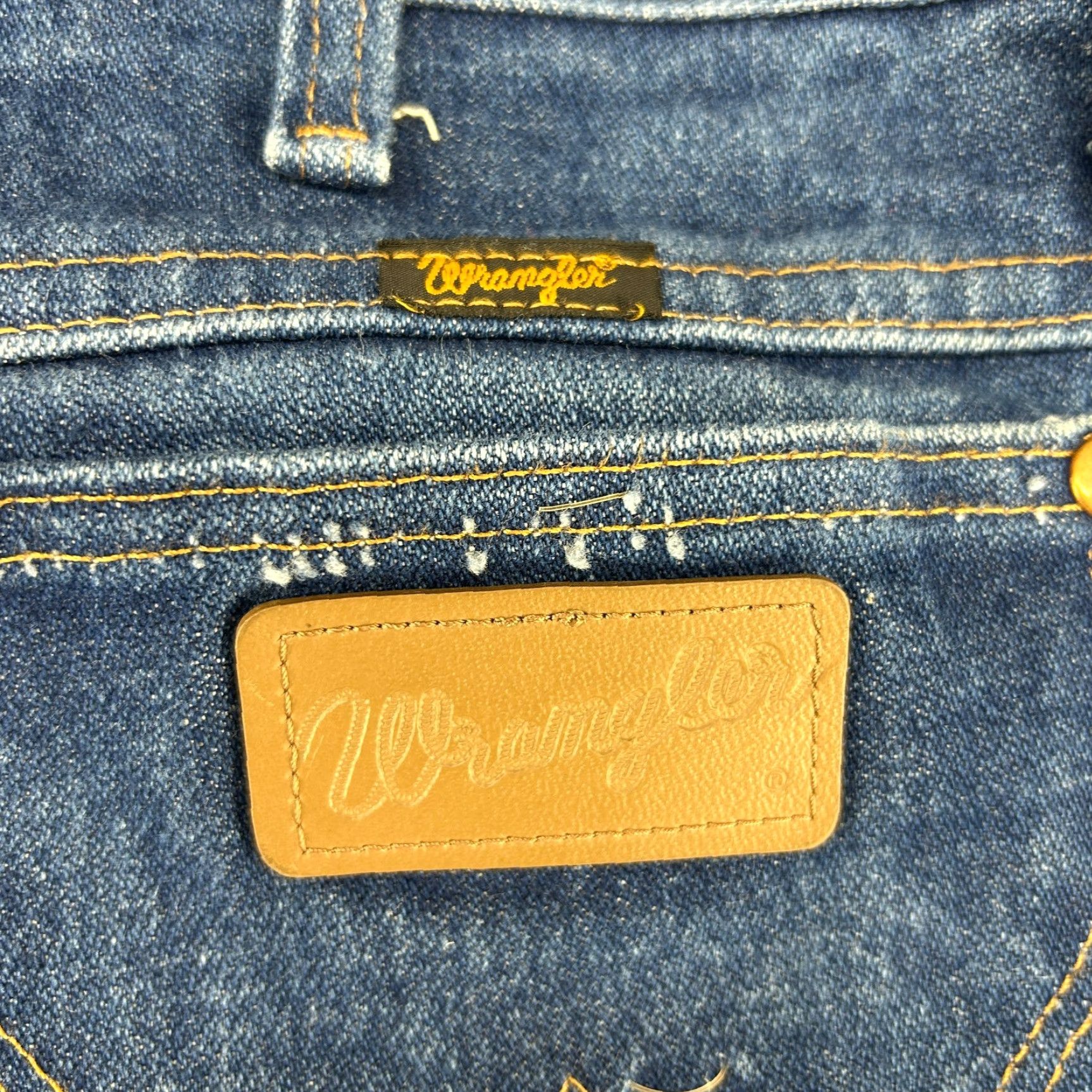 Wrangler VINTAGE Wrangler Jeans Mens 34x33 Blue Cowboy Cut Slim Fit Dark Wash 936DEN Jeans Mens Slim Cotton Denim 5-Pocket Cowboy Cut Size US 34 / EU 50 - 4 Thumbnail
