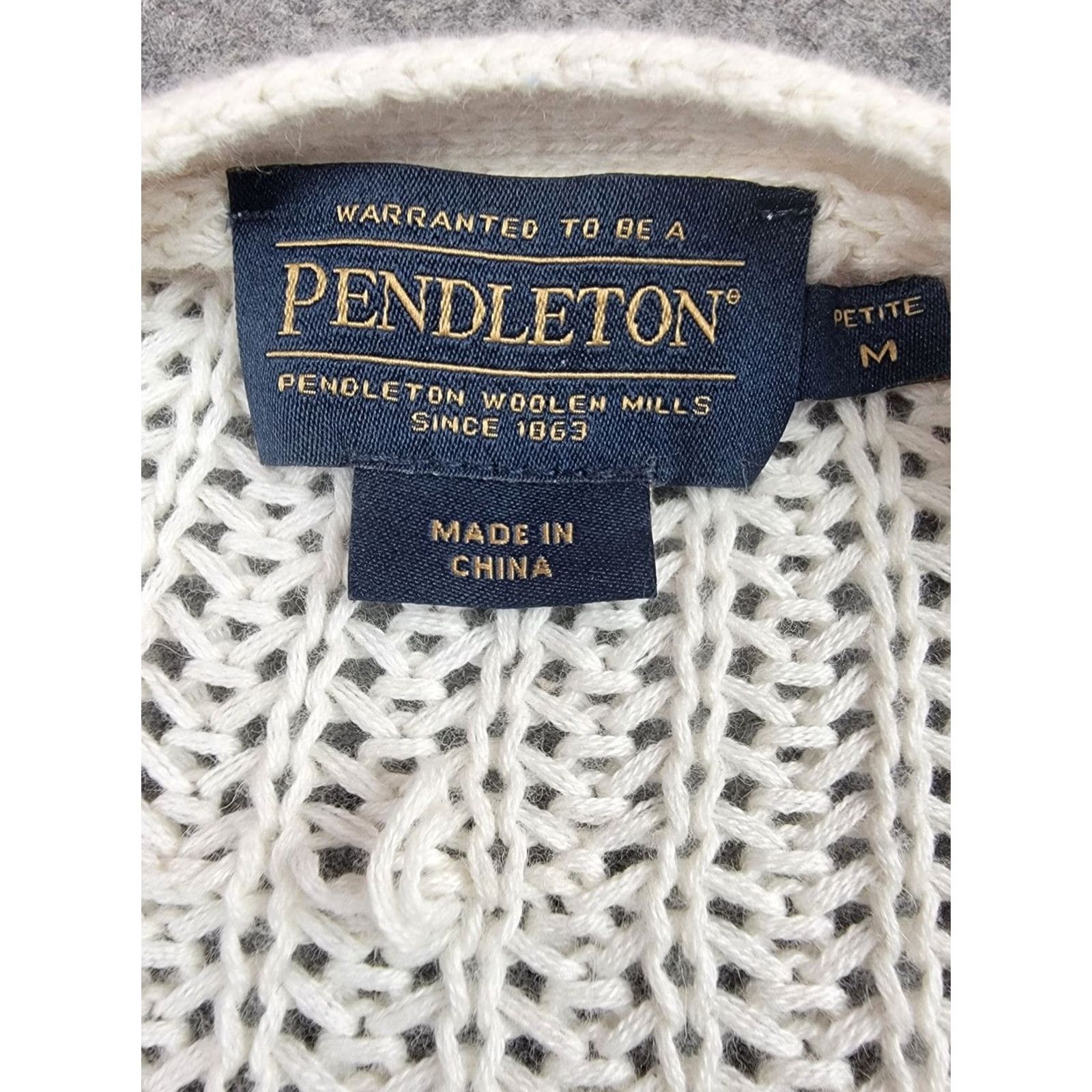 Pendleton Pendleton Duster Sweater Cardigan Womens Petite Medium Multicolor Knit Wool Cotton Long Sleeve Pockets Fall Winter Size M / US 6-8 / IT 42-44 - 2 Thumbnail