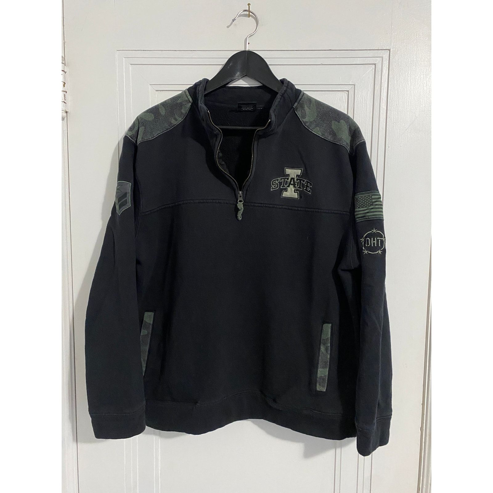 Colosseum Athletics Iowa State Cyclones Black and Green Camo 1/4-Zip Size US L / EU 52-54 / 3 - 1 Thumbnail