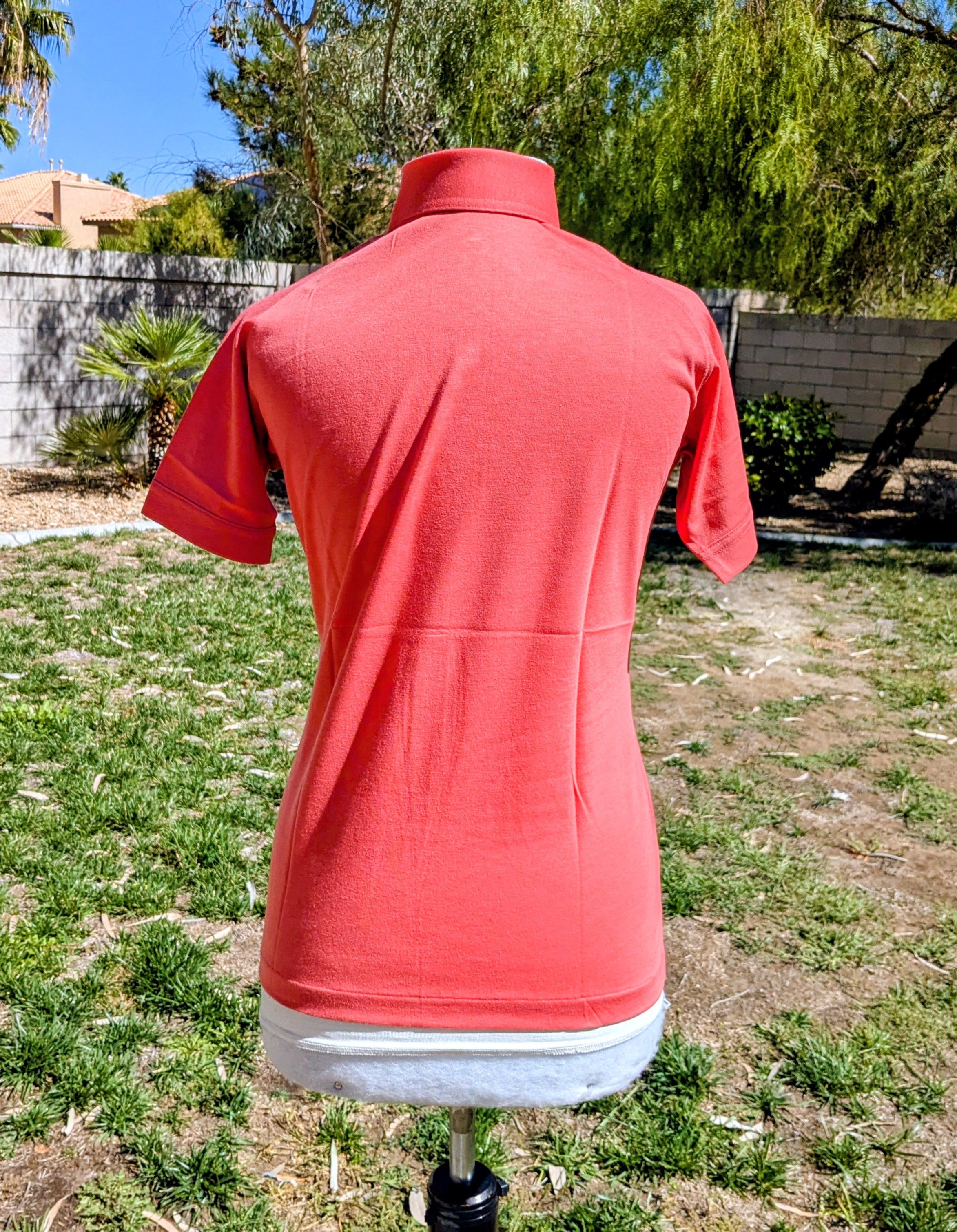 Vintage 1960's Vintage Lady Hogan Salmon Pink Polo S/S Shirt Top Size S / US 4 / IT 40 - 4 Thumbnail