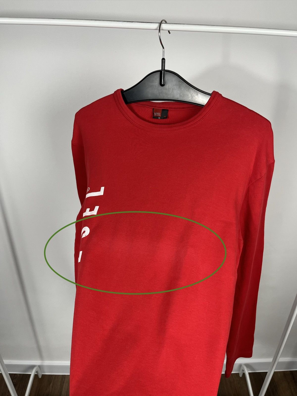 Diesel Diesel Mens Red Long Sleeve Logo Shirt XL Casual Streetwear Size US XL / EU 56 / 4 - 9 Thumbnail