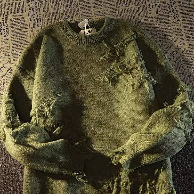 Japanese Brand × Vintage knit fall sweater with a round neckline Size US L / EU 52-54 / 3 - 3 Thumbnail