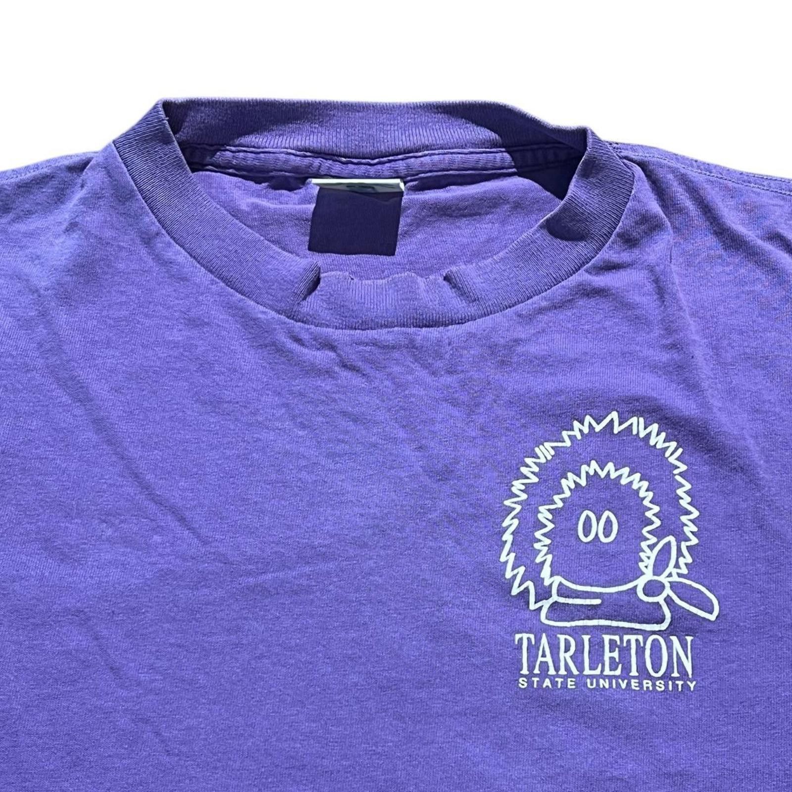 Britt Bolton Vintage 90s Tarleton State University Purple Poo Long Tshirt Size US M / EU 48-50 / 2 - 3 Thumbnail