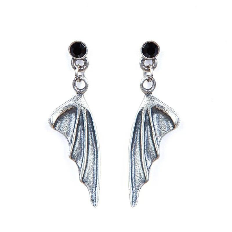 Jewelry Little Devil Wings Drop Earrings 925 Sterling Silver Gift Size ONE SIZE - 6 Thumbnail