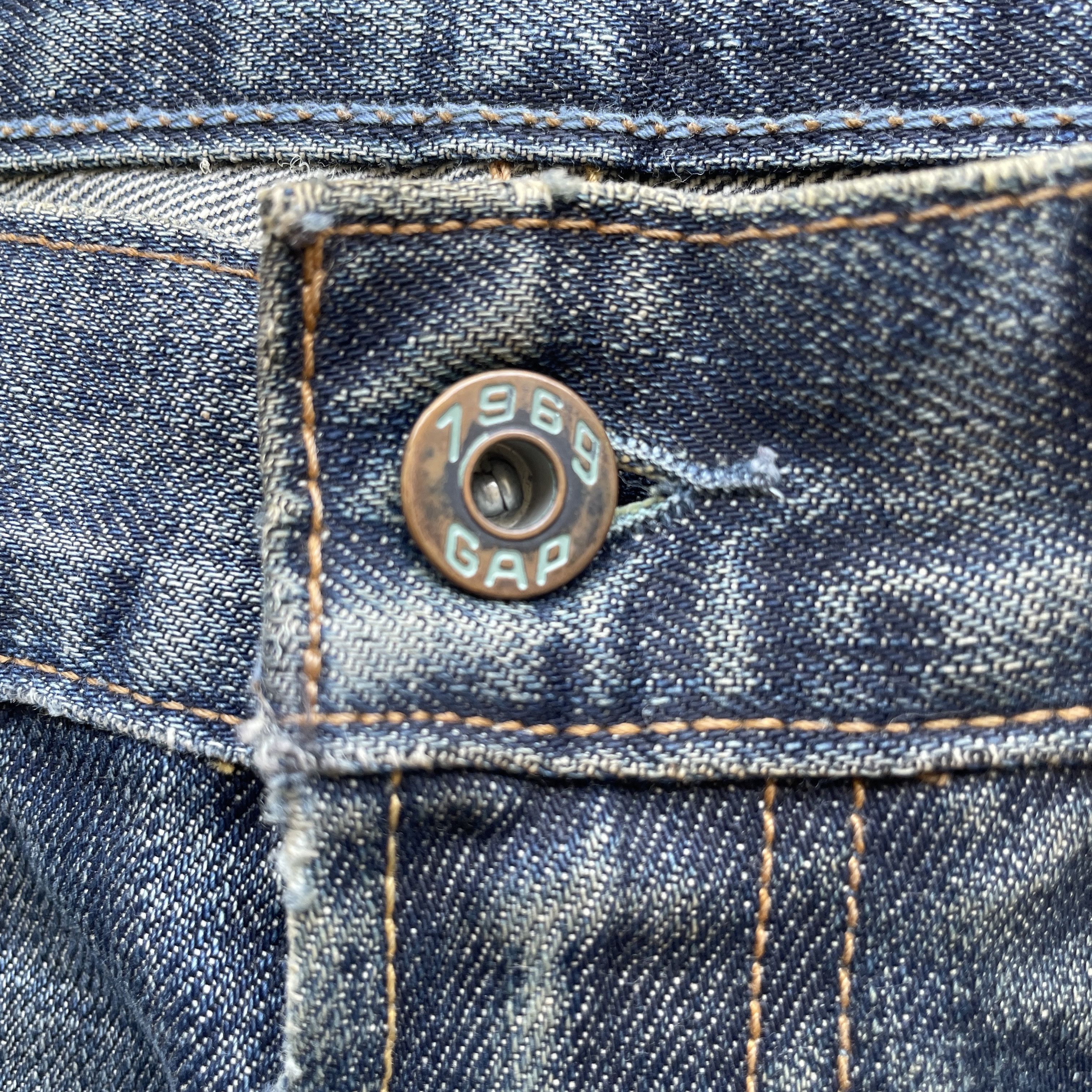 Gap Vintage Gap Rusty Jeans Distressed Denim Straight Fit Pants Size US 29 - 6 Thumbnail
