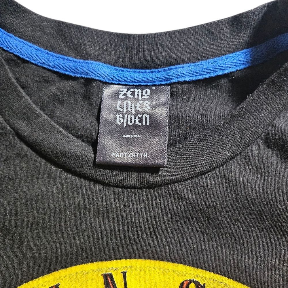 Zero Skateboards Zero F*cks Given Guns N Roses Oversize Black T Shirt Small/ Size US M / EU 48-50 / 2 - 7 Thumbnail