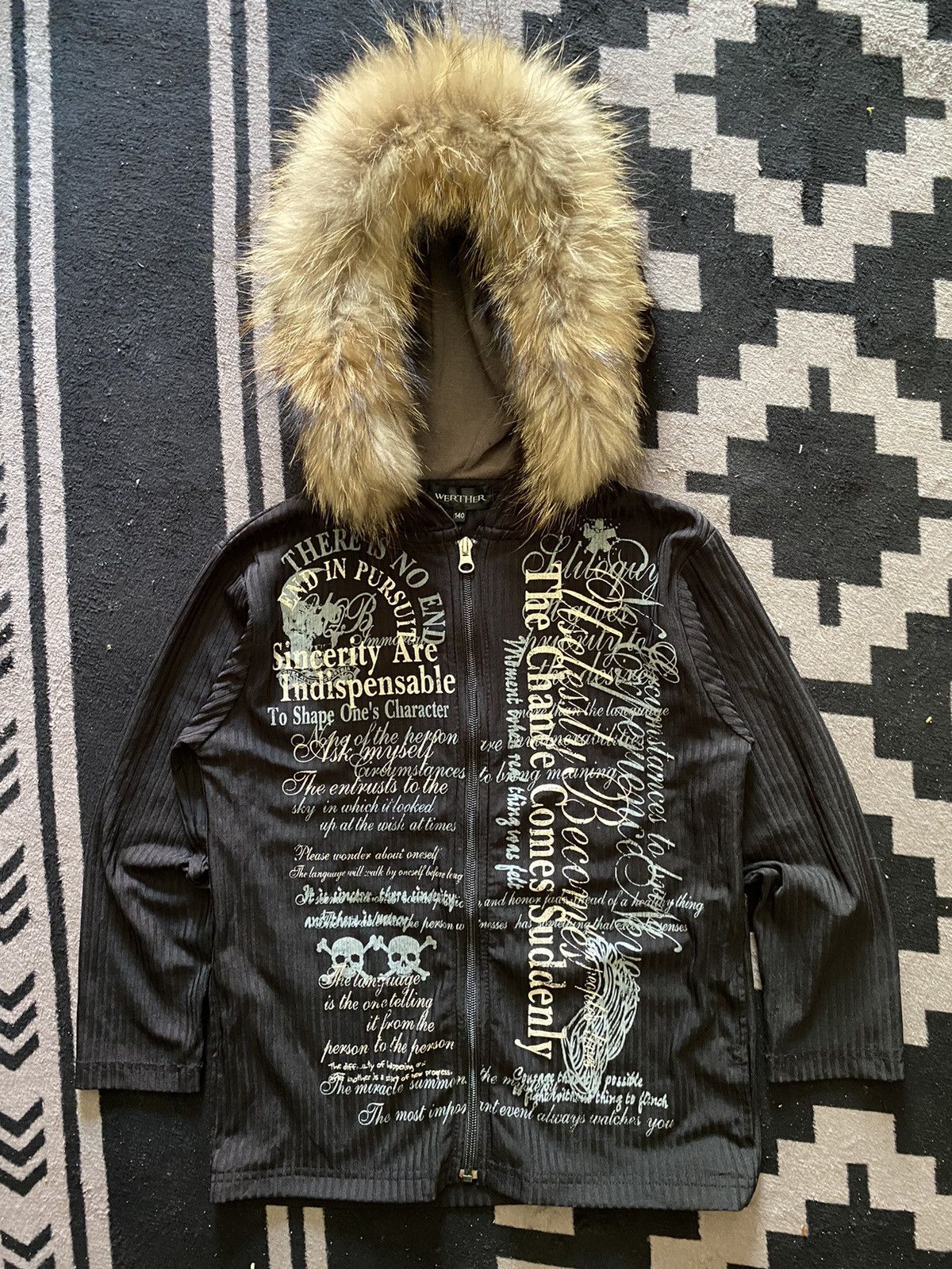 Hysteric Glamour × If Six Was Nine × Japanese Brand Vintage werther poem style fur zip hoodie Size US M / EU 48-50 / 2 - 1 Thumbnail