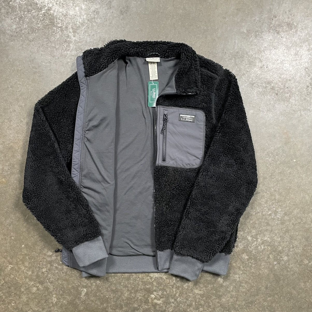 L.L. Bean × Vintage L.L. Bean Retro X Deep Pile Sherpa Fleece Jacket Black Small Size US S / EU 44-46 / 1 - 2 Thumbnail