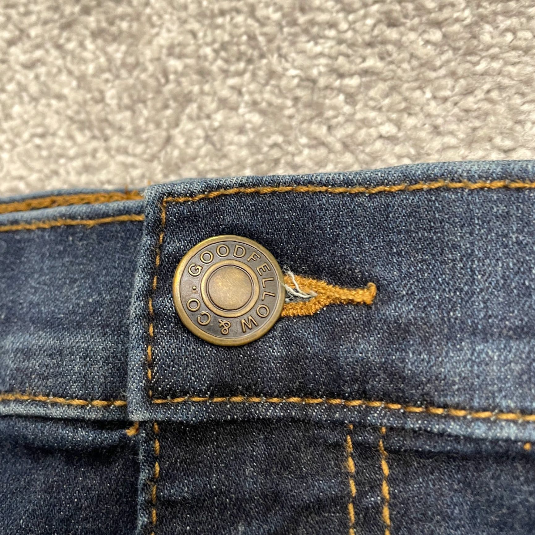 Vintage Goodfellow Jeans Slim Fit Denim Mens 40x30 Blue Dark Wash Straight Size US 40 / EU 56 - 3 Thumbnail