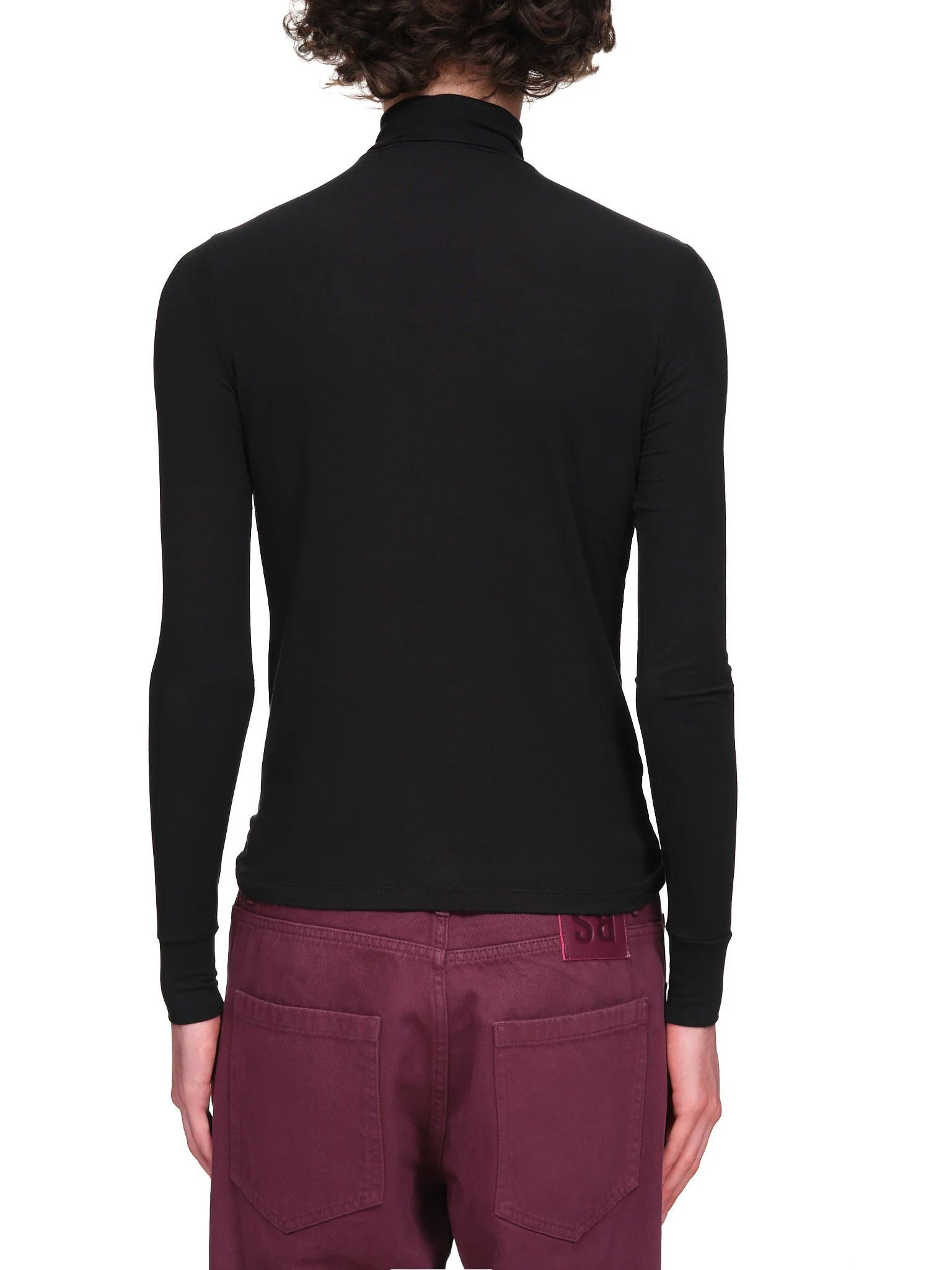 Raf Simons o1y0325 Logo Turtleneck T-Shirt in Black Size US XS / EU 42 / 0 - 4 Thumbnail