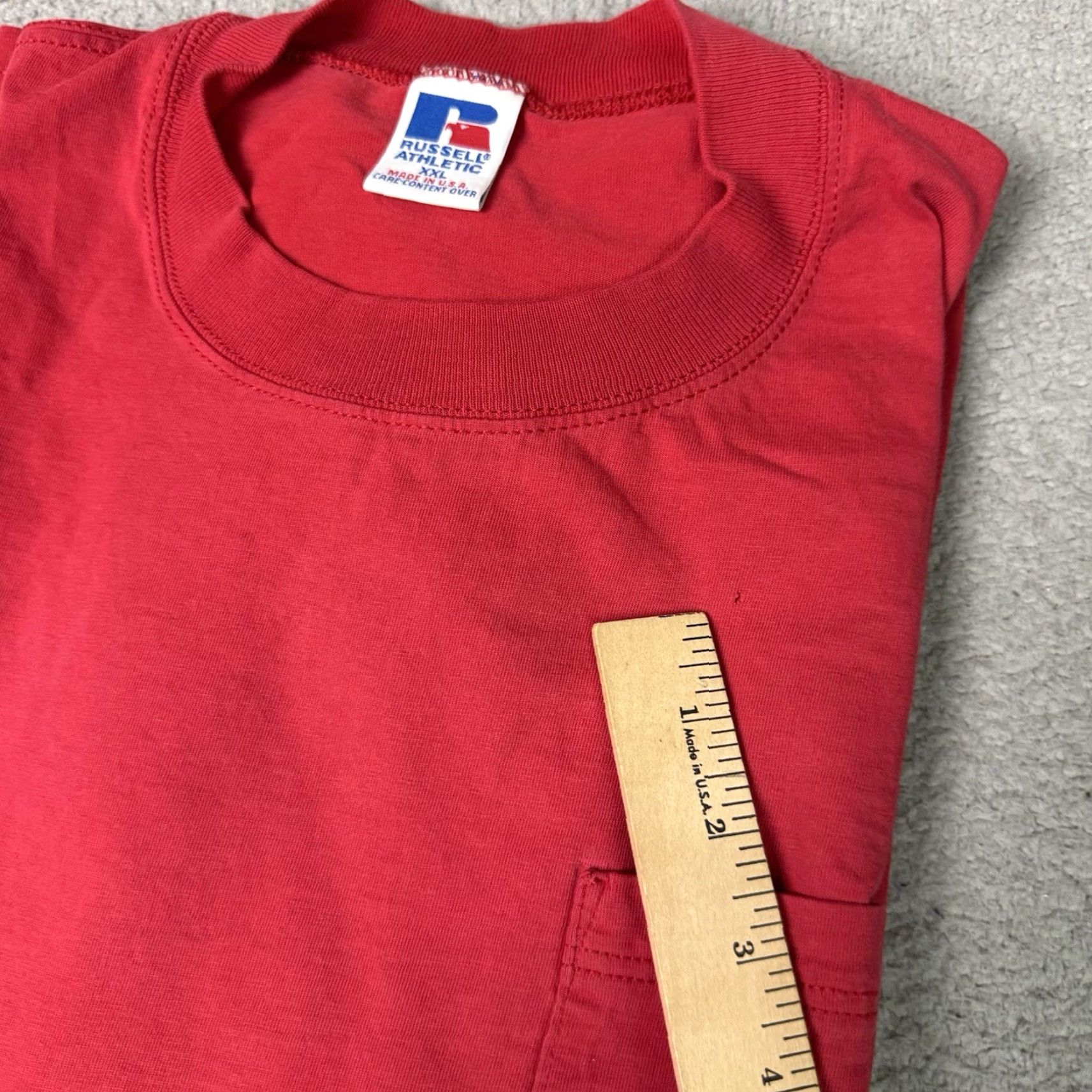 Russell Athletic VINTAGE Russell Athletic T Shirt Adult 2XL Red Logo 90s USA Cotton Shirt Mens Size US XXL / EU 58 / 5 - 6 Thumbnail