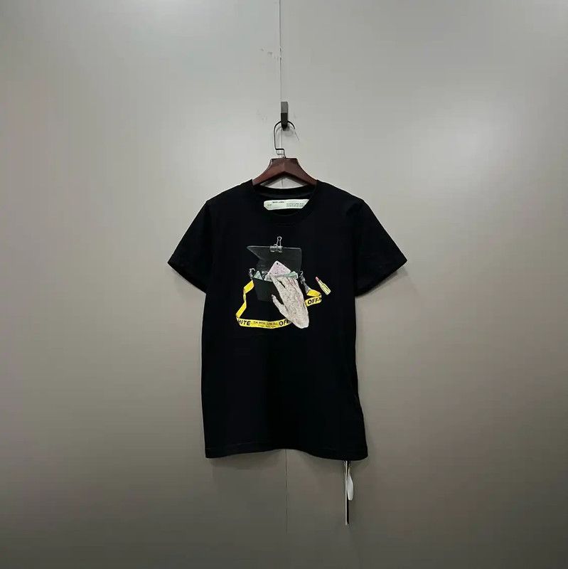 Off-White Off-White Summer Black Cotton Short Sleeve Tee 0089 Size XS / US 0-2 / IT 36-38 - 1 Thumbnail