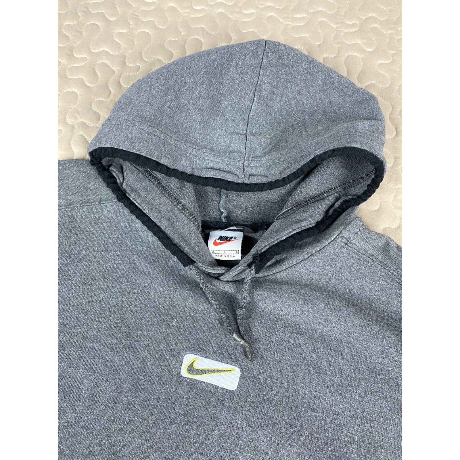 Nike VINTAGE Nike Air Hoodie Sweatshirt Men L Gray USA Swoosh Pullover Size US L / EU 52-54 / 3 - 2 Thumbnail