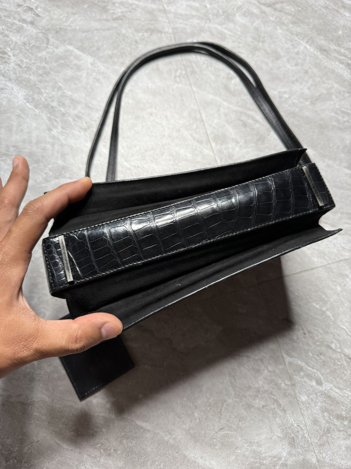 Gucci Gucci By Tomford 2 Way Croc Embossed Leather Bag Size ONE SIZE - 6 Thumbnail