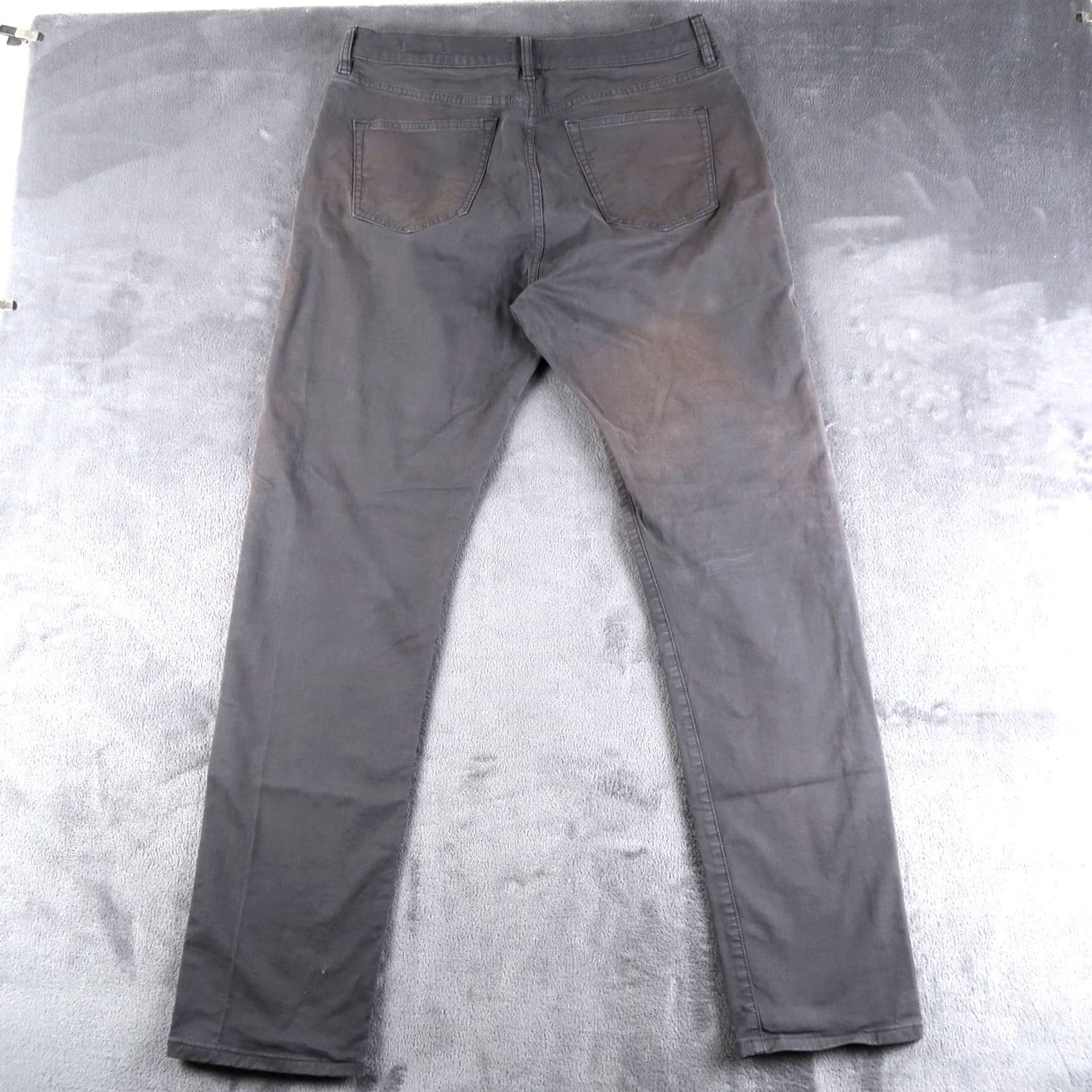 Flint And Tinder Flint and Tinder Pants Mens 33x32 Gray Tapered Fit Jeans Huckberry Slim Casual 5-Pocket Logo Size US 33 - 2 Thumbnail