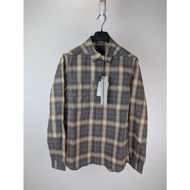Rick Owens o1rshd1 Plaid Cotton Outershirt in Grey Size US M / EU 48-50 / 2 - 9 Thumbnail