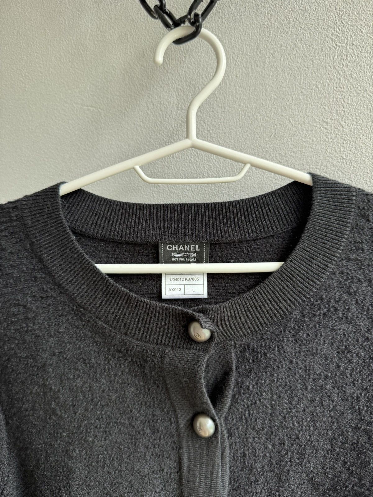 Chanel Chanel Wool Tweed Cardigan Button Up Size L / US 10 / IT 46 - 4 Thumbnail