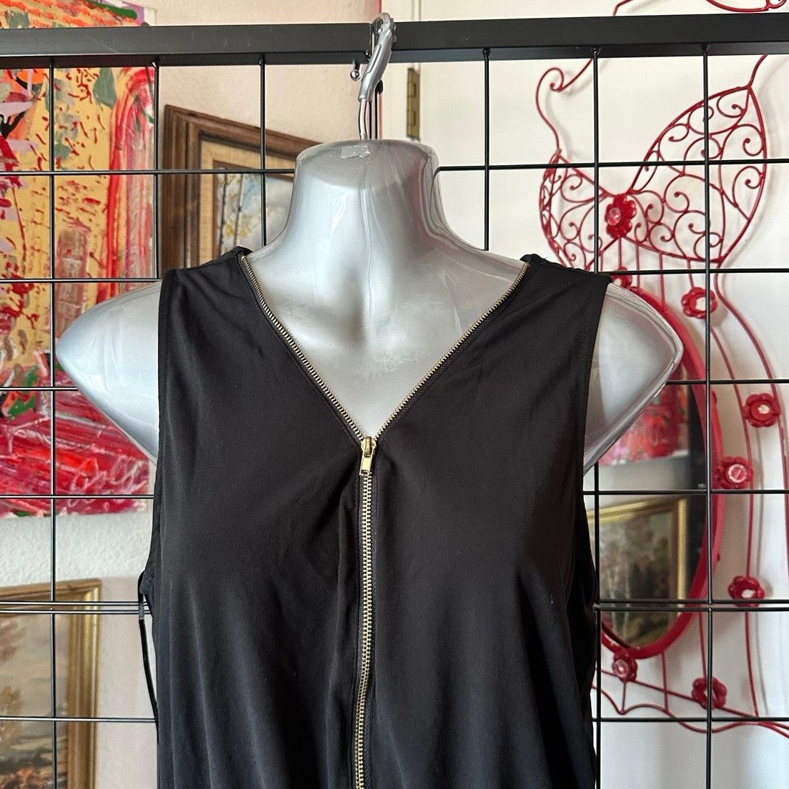Other ambience black zip up romper short sleeve Size 30" / US 8 / IT 44 - 2 Thumbnail