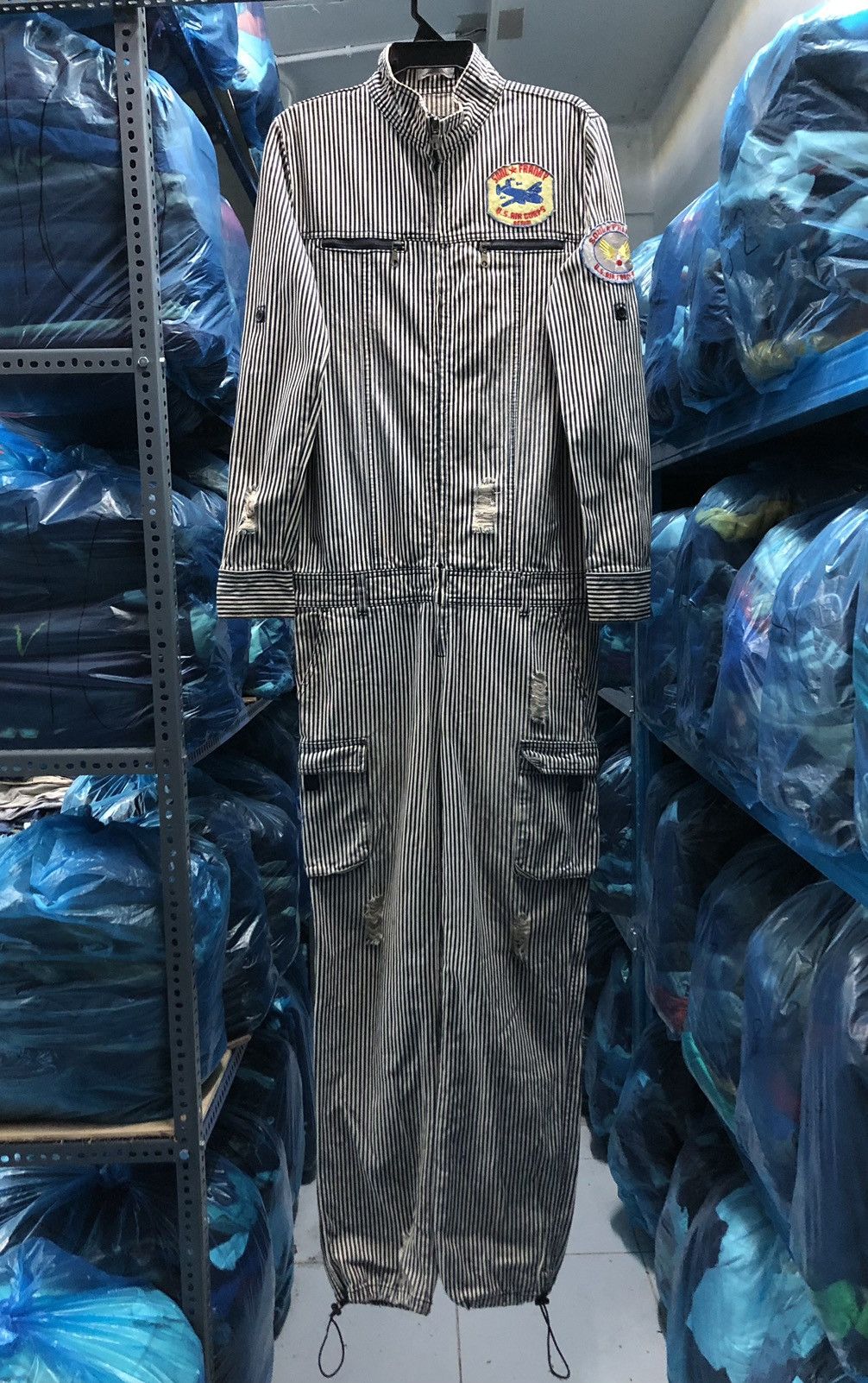 Vintage Vintage Soul Franky U.S.Air Corps Denim Jumpsuits Size US 36 / EU 52 - 1 Thumbnail