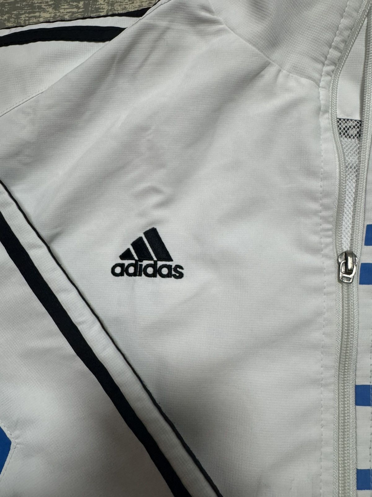 Chelsea Soccer × Vintage Adidas FC Chelsea Soccer Zip Track Jacket White Size US S / EU 44-46 / 1 - 4 Thumbnail