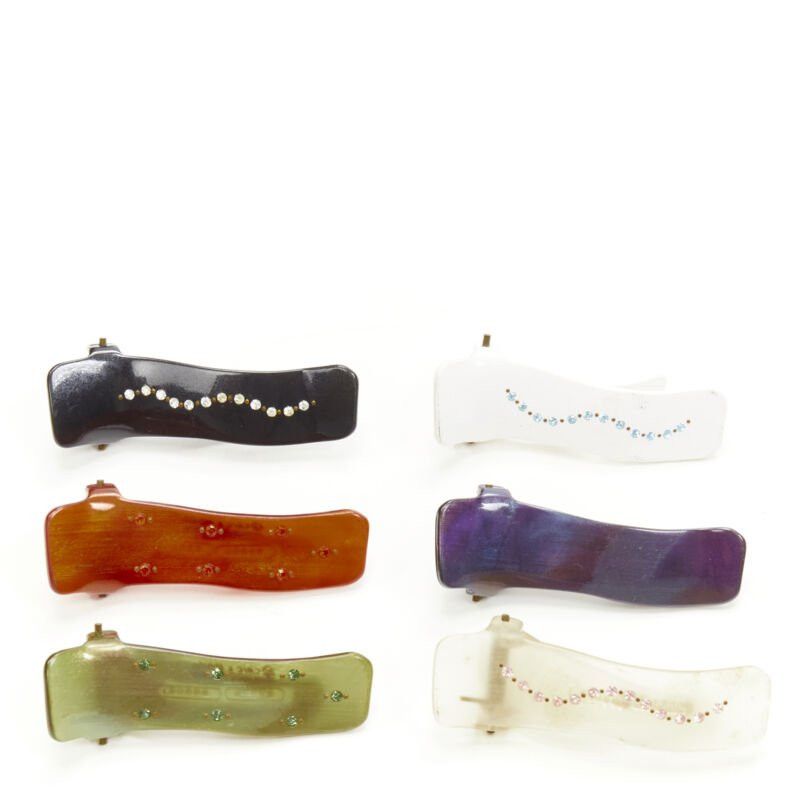 Other CHIC & MODE Alexandre Zouari LOT OF 6 crystal embellished plastic hair clips Size ONE SIZE - 1 Thumbnail