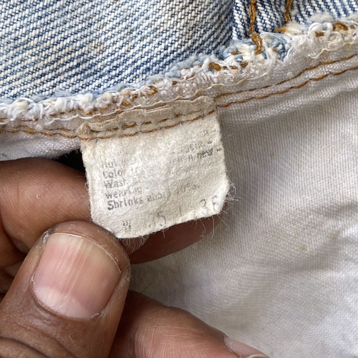 Levi's Thrashed 70s Levi’s 501 Redline Selvedge Denim Shorts Size US 34 / EU 50 - 19 Thumbnail
