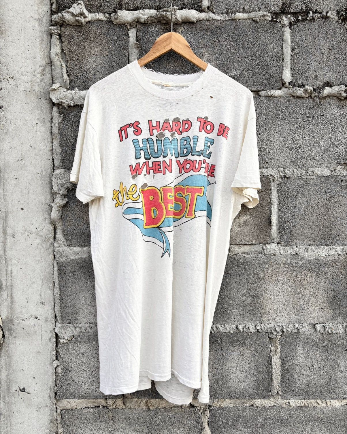 Vintage Faded Thrashed Distressd THE BEST T-Shirt Grunge ERD Size US XL / EU 56 / 4 - 2 Thumbnail