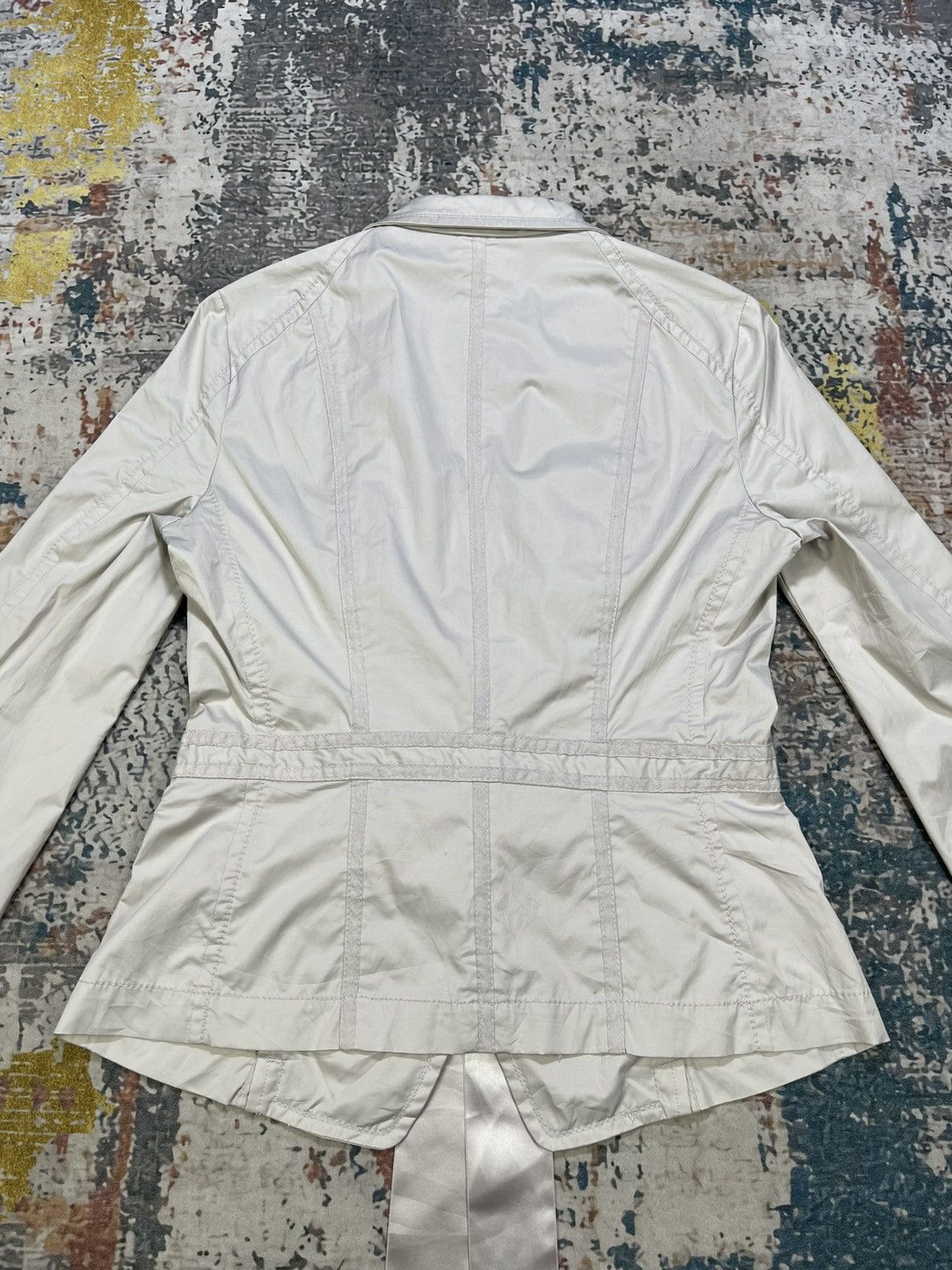 ATSURO TAYAMA Atsuro Tayama Cream Belt Tie Waist Blazer Size M / US 6-8 / IT 42-44 - 7 Thumbnail